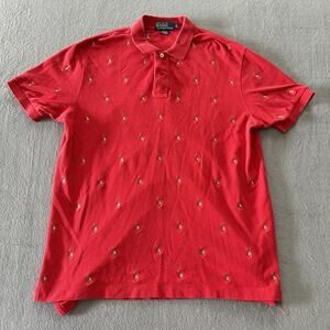 Vintage Polo Ralph Lauren Polo Shirt Men’s Large All Over Pony Horse Print